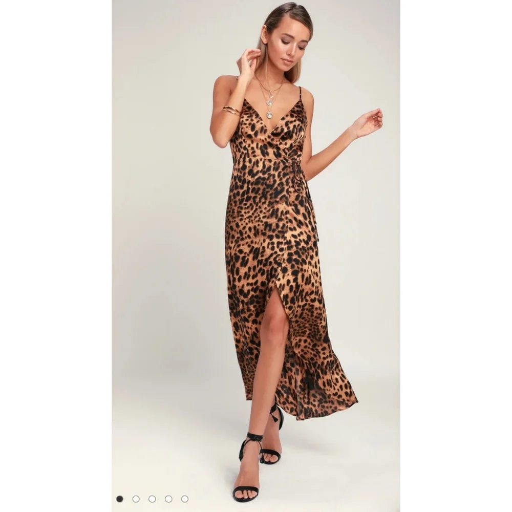 Lulu's Coraline Leopard Print Sleeveless Midi Dress - Picture 11 of 12